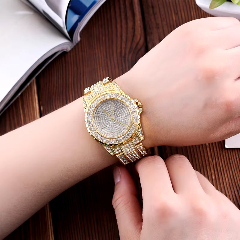 Feminino Relogio Women Watches Crystal Full Steel Ladies Wristwatch Quartz Woman Reloj Hombre Montre Femme Zegarek Damski Saati