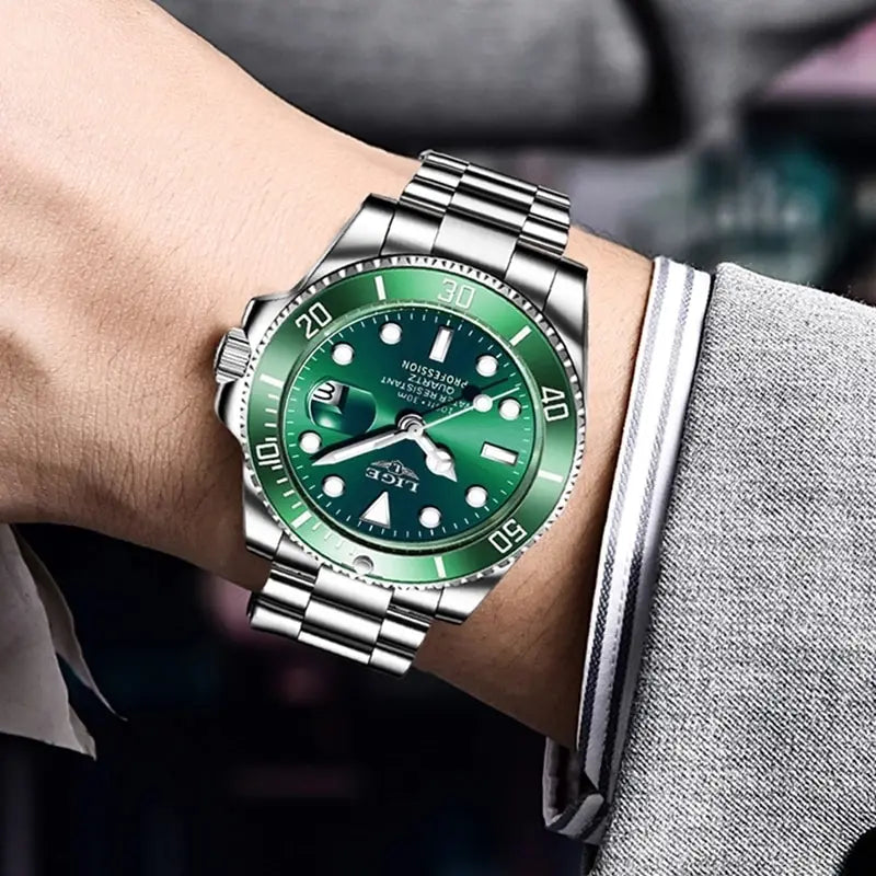 Top Brand Luxury Fashion Diver Watch Men 30ATM Waterproof Date Clock Sport Watches Mens Quartz Wristwatch Relogio Masculino