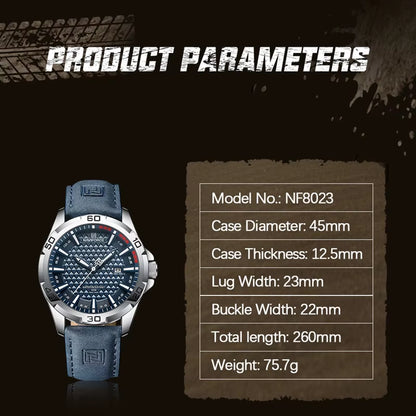 Brand Men Fashion Quartz Watches Male Leather Strap Sport Waterproof Wristwatches Calendarclock Relogio Masculino