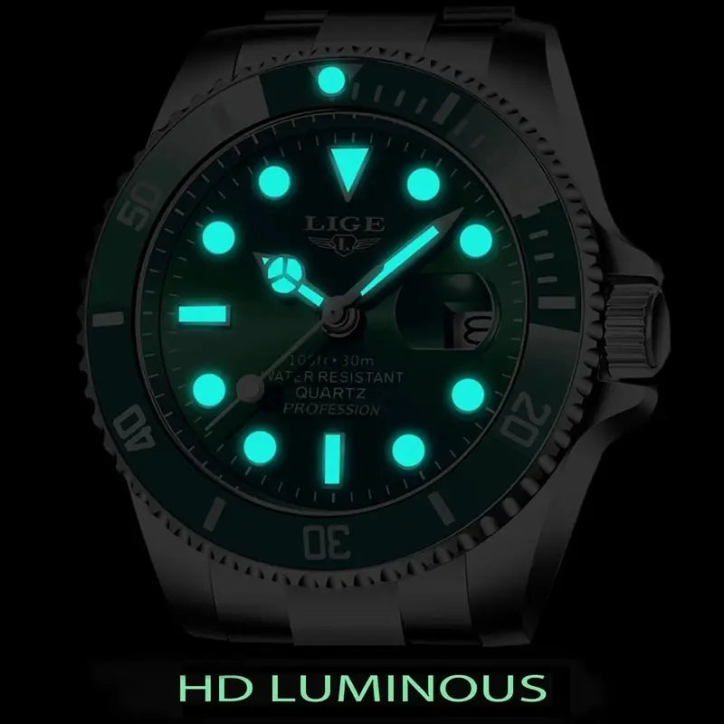 Top Brand Luxury Fashion Diver Watch Men 30ATM Waterproof Date Clock Sport Watches Mens Quartz Wristwatch Relogio Masculino